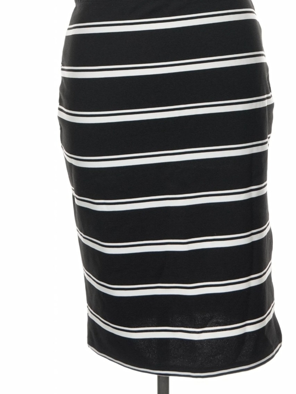 Decree Black and White Horizontal Stripe Pencil Skirt